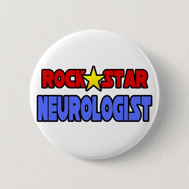 Rock Star Neurologist 6 Cm Round Badge (Front)