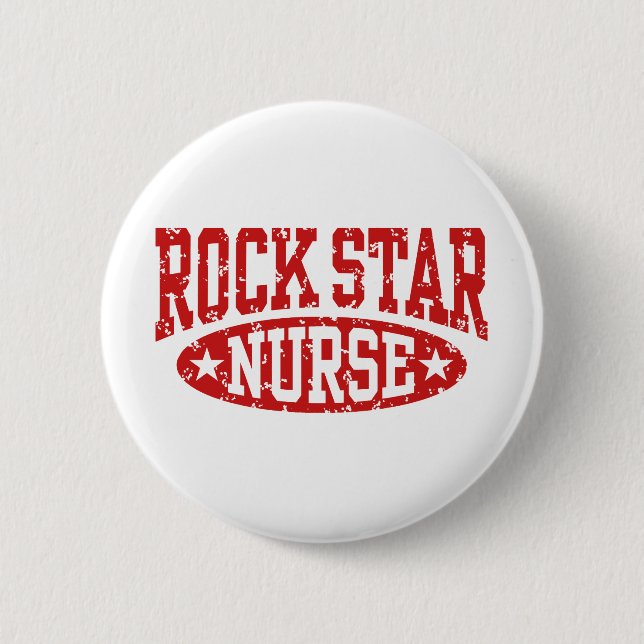 Rock Star Nurse 6 Cm Round Badge (Front)
