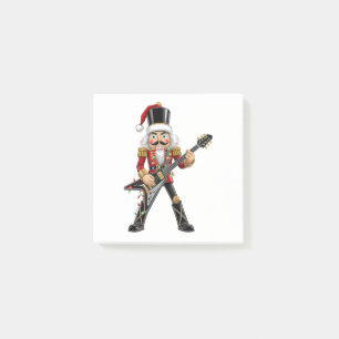 Rock Star Nutcracker Playing Electric Guitar Xmas Post-it Notes