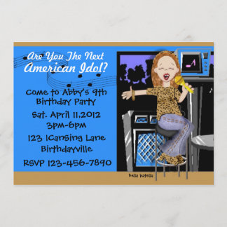 Rock Star Party for Girls Invitation