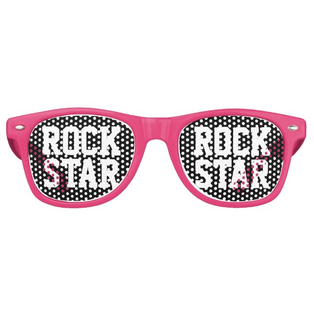Rock star party shades | Funny pink sunglasses (Front)