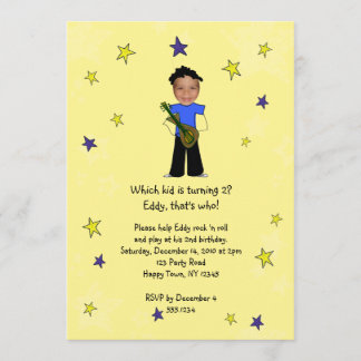 Rock Star Photo Impose BOY Invitation