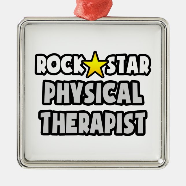 Rock Star Physical Therapist Metal Tree Decoration (Front)
