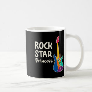 Rock Star Princess Colourful Guitar Music Lover Coffee Mug