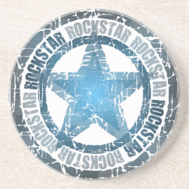 Rock Star - Sandstone Drink Coaster (Front)