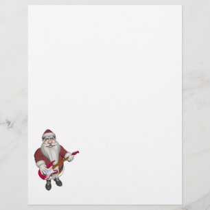 Rock Star Santa With Red Electric Guitar