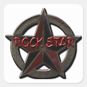 Rock Star Square Sticker