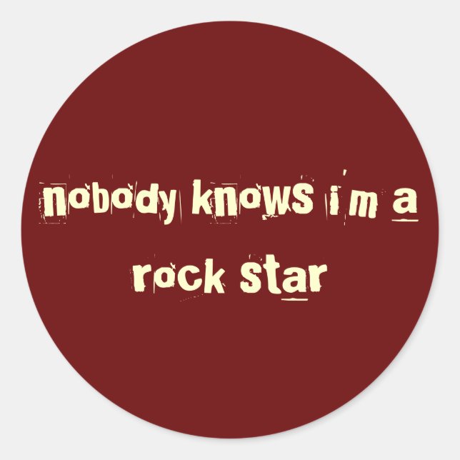rock star sticker red (Front)