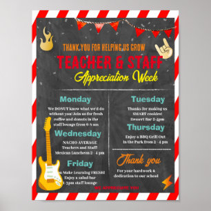Rock Star Teacher and Staff Appreciation Week Poster