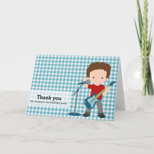 Rock Star Thank you Card (Front)