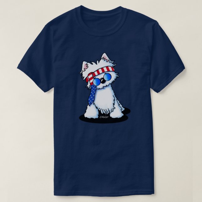 Rock Star Westie T-Shirt (Design Front)