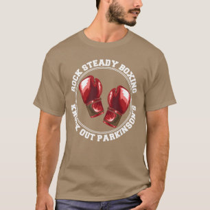 Rock Steady Boing Knock Out Parkinsons Fighter RED T-Shirt