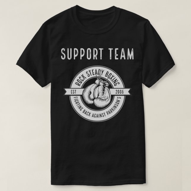 Rock Steady Boing Parkinson's Disease Awareness  T-Shirt (Design Front)