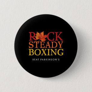 Rock Steady Boxing Autumn Leaf 6 Cm Round Badge
