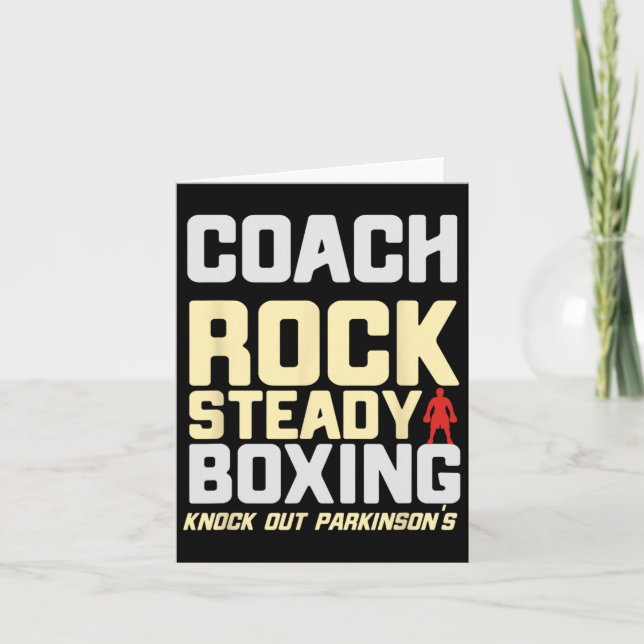 Rock Steady Boxing Coach Beat Parkinson's  Card (Front)