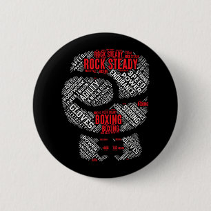 Rock Steady Boxing Glove Parkinsons  6 Cm Round Badge