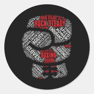 Rock Steady Boxing Glove Parkinsons  Classic Round Sticker