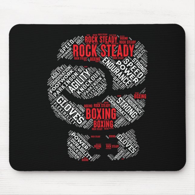 Rock Steady Boxing Glove Parkinsons  Mouse Mat (Front)