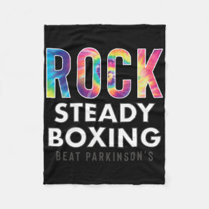 Rock Steady Boxing Hippie Tie Dye New Fleece Blanket