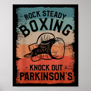 Rock Steady Boxing Knock Out Parkinsons Awareness Poster