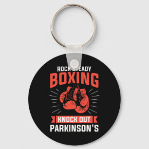 Rock Steady Boxing Knock Out Parkinson's Boxer  Key Ring