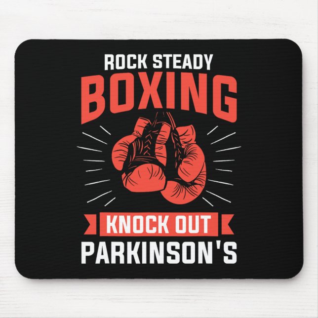Rock Steady Boxing Knock Out Parkinson's Boxer  Mouse Mat (Front)