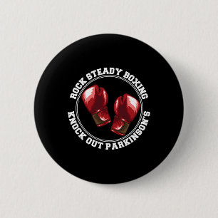 Rock Steady Boxing Knock Out Parkinsons Fighter Re 6 Cm Round Badge