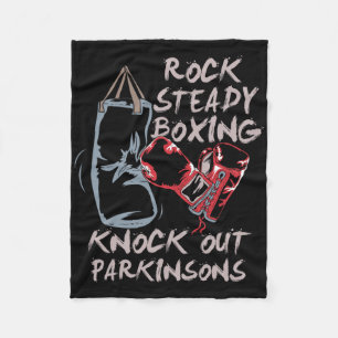Rock Steady Boxing Knock Out Parkinsons Fleece Blanket