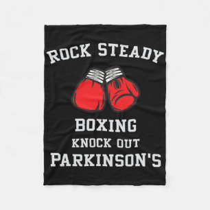 Rock Steady Boxing Knock Out Parkinsons Fleece Blanket