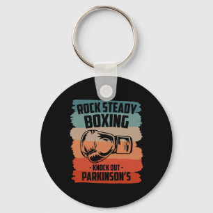 Rock Steady Boxing Knock Out Parkinson's Inspiring Key Ring
