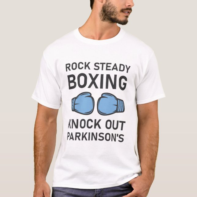 Rock Steady Boxing Knock out Parkinson's T-Shirt (Front)