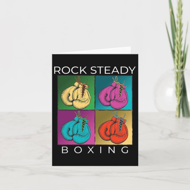 Rock Steady Boxing Multi-colour Gloves  Card (Front)