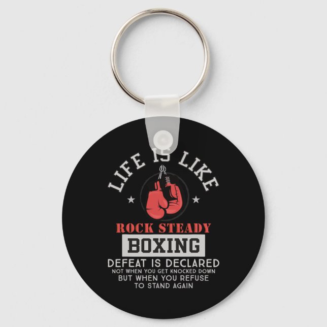 Rock Steady Boxing Parkinson's 2  Key Ring (Front)