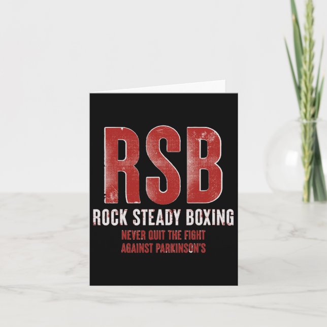 Rock Steady Boxing Rsb Fight Parkinson's  Card (Front)