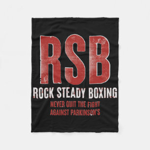 Rock Steady Boxing Rsb Fight Parkinson's  Fleece Blanket