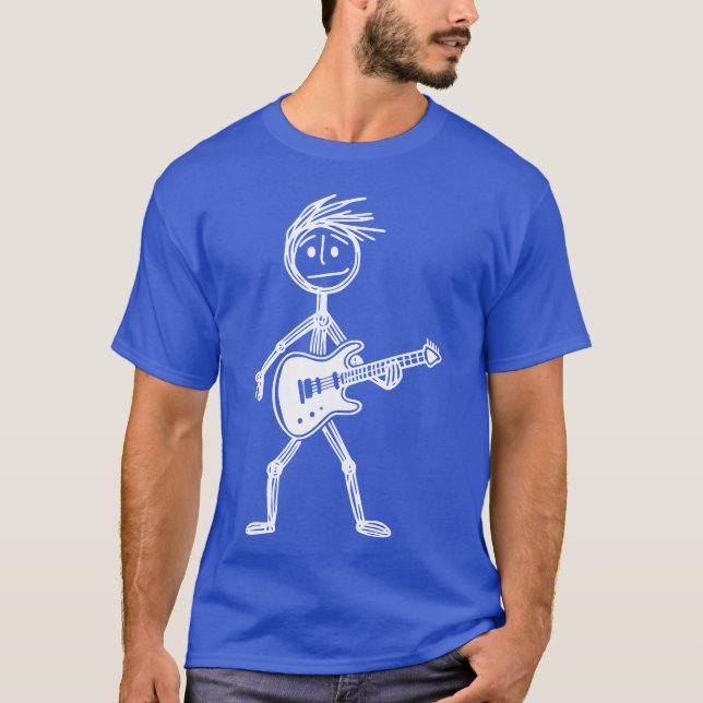 Rock Stickman Guitarist gift T-Shirt (Front)