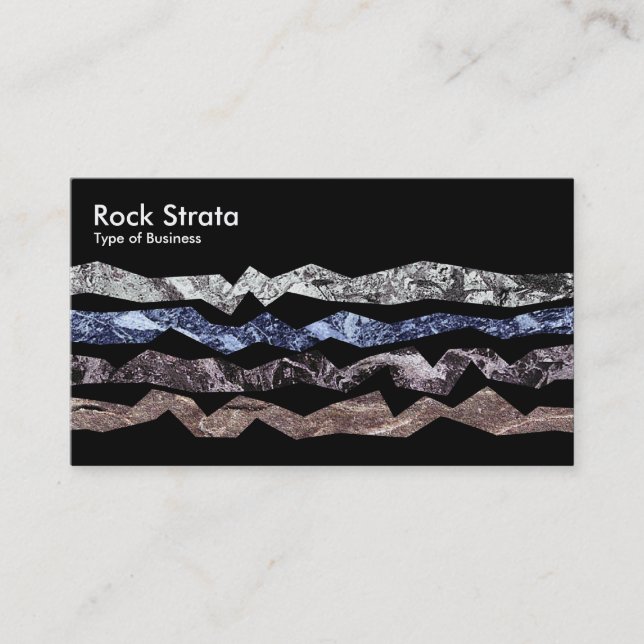 Rock Strata - Black Business Card (Front)