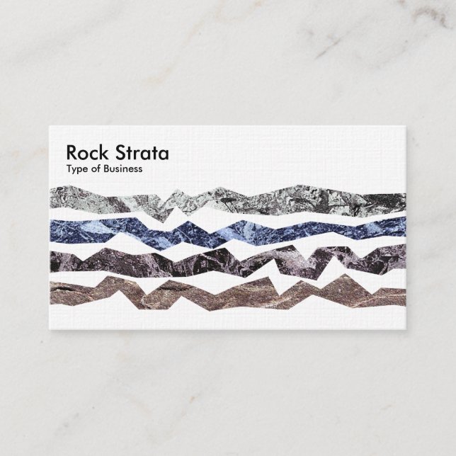 Rock Strata - Linen Business Card (Front)