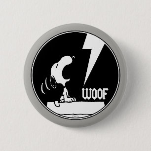 Rock Tees   Snoopy Howling 6 Cm Round Badge