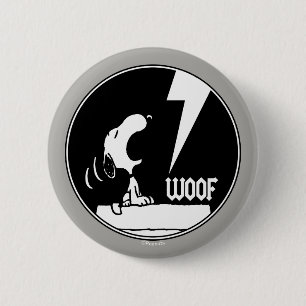 Rock Tees   Snoopy Howling 6 Cm Round Badge