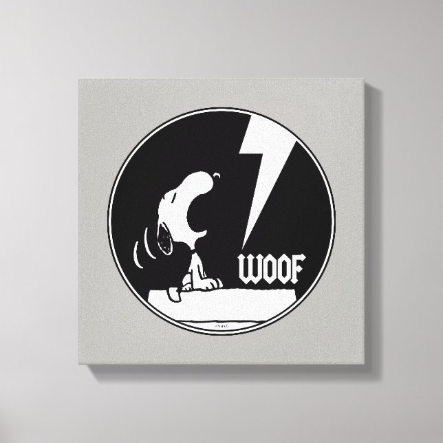 Rock Tees | Snoopy Howling Canvas Print (Front)
