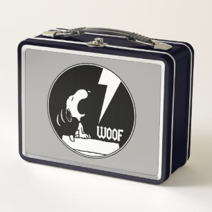 Rock Tees   Snoopy Howling Metal Lunch Box