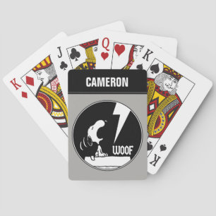 Rock Tees   Snoopy Howling Playing Cards