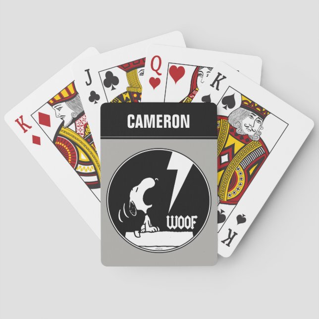 Rock Tees | Snoopy Howling Playing Cards (Back)