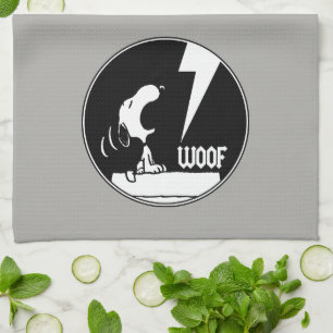 Rock Tees   Snoopy Howling Tea Towel