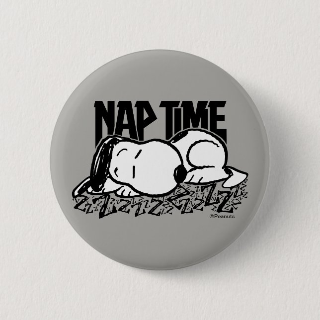 Rock Tees | Snoopy Nap Time 6 Cm Round Badge (Front)