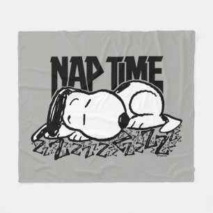 Rock Tees Snoopy Nap Time Fleece Blanket