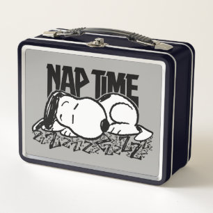 Rock Tees   Snoopy Nap Time Metal Lunch Box