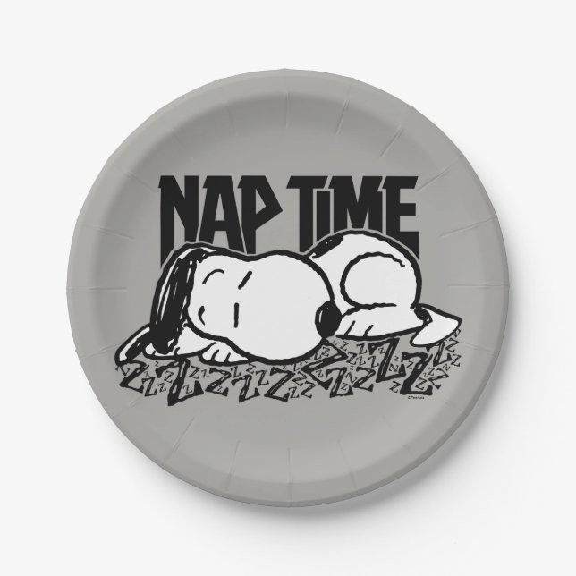 Rock Tees | Snoopy Nap Time Paper Plate (Front)