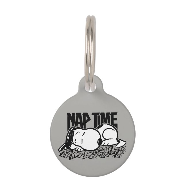 Rock Tees | Snoopy Nap Time Pet Tag (Front)